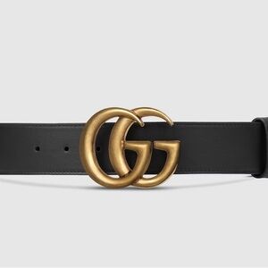Gucci double G Marmont women’s genuine thick leather belt
